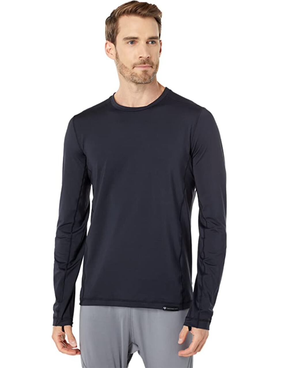 Obermeyer Men's Lean Crew Baselayer Long Sleeve Shirt Size Medium Black New
